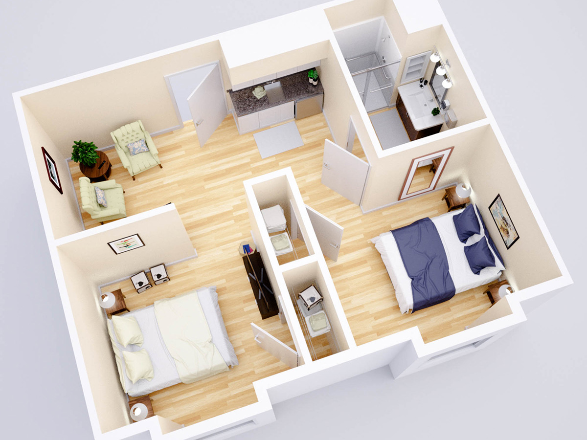 Floor Plan Rendering example 2