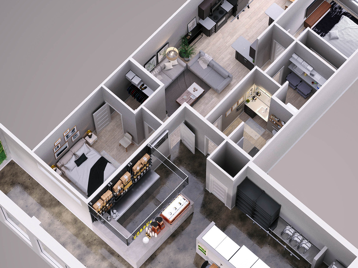 Floor Plan Rendering example 3