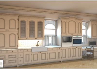 Architectural rendering of kitchen 3D home design model
