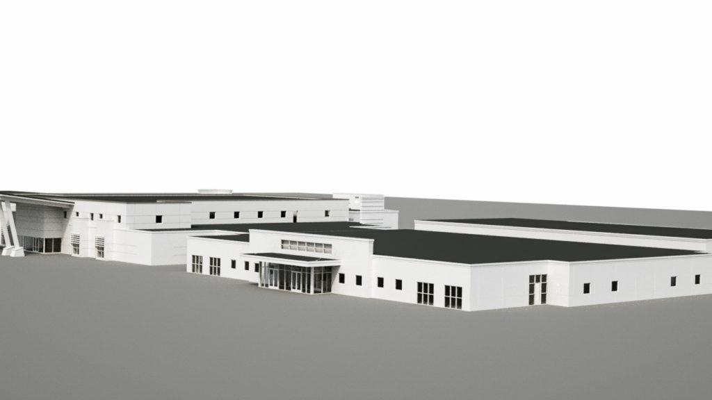 Architectural rendering of school college 3D design model