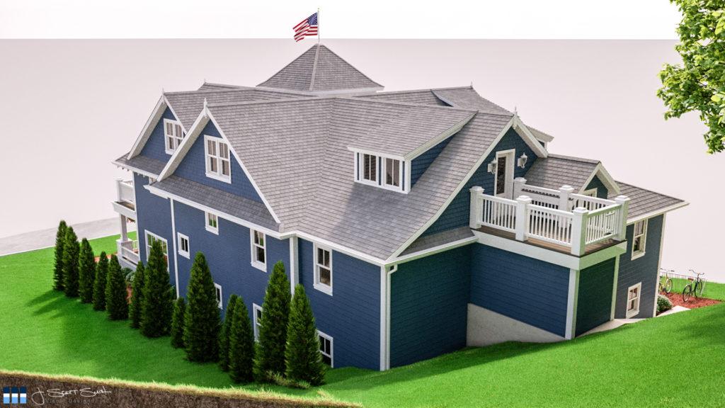 Architectural rendering of home 3D design model