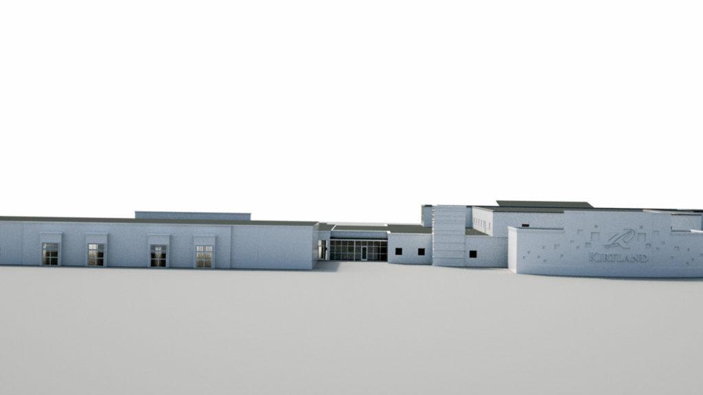 Architectural rendering of school college 3D design model