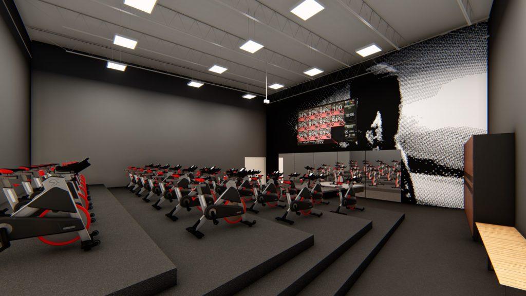 Architectural rendering of gym 3D design model