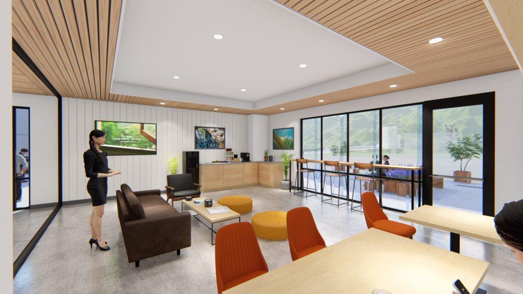Architectural rendering of lounge 3D design model