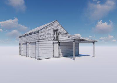 Architectural rendering of garage 3D design model