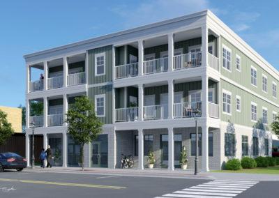 Architectural rendering of apartments 3D design model