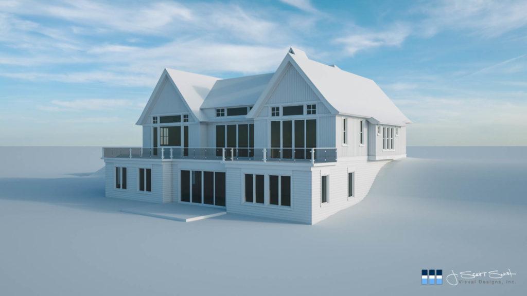 Architectural rendering of home 3D design model
