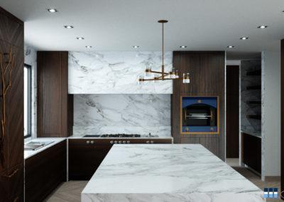 Architectural rendering of home kitchen 3D design model