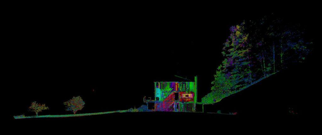 3D residential laser scan point cloud