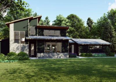 architectural rendering 3d model house exterior