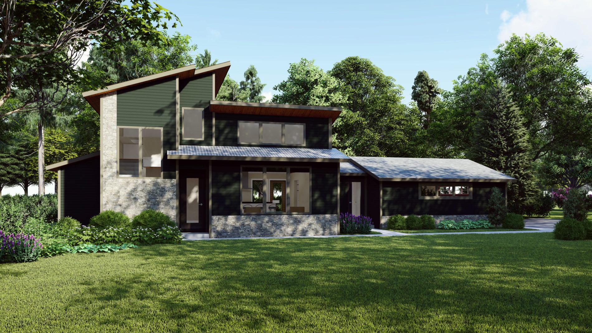 architectural rendering 3d model house exterior