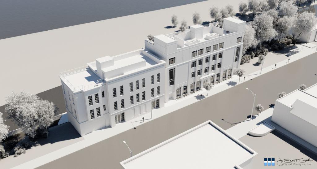 architectural renderings apartment complex 3D model