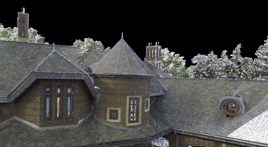 3D Site analysis house exterior lidar scan pointcloud