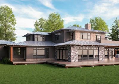 Architectural 3D rendering residential exterior