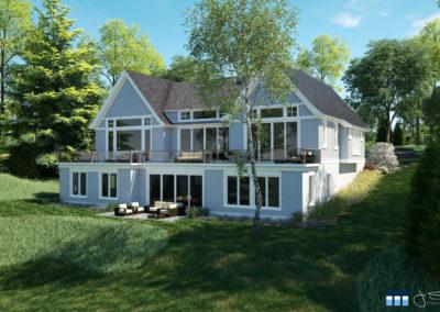 architectural 3D rendering house exterior