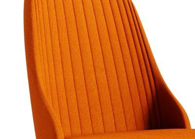 3d rendering mid century modern orange chair