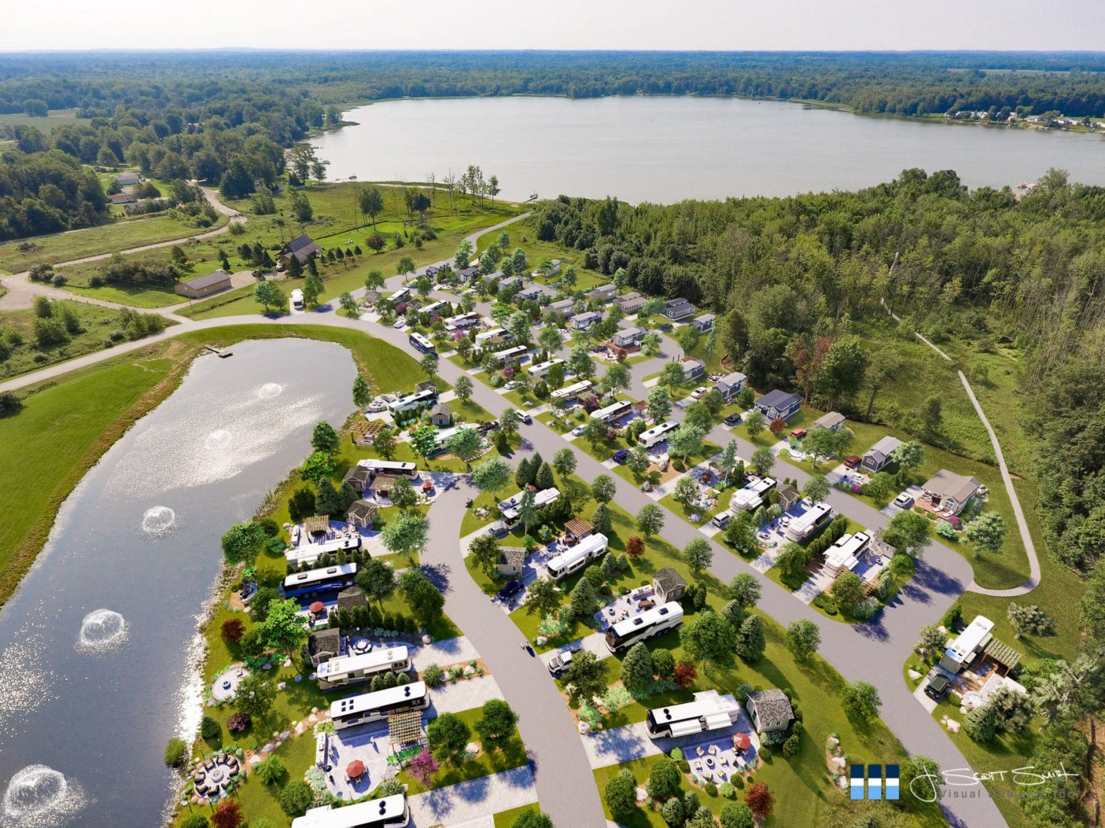 aerial view renderings