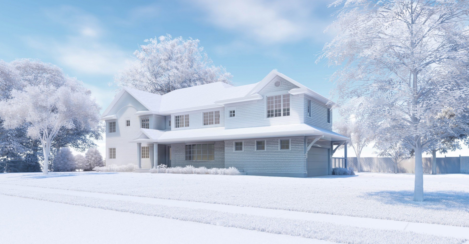 clay home exterior rendering